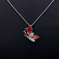 Show details for Charming Red Cubic Zirconia Pendant Necklace As a Gift