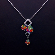 Show details for Holiday Colorful Pendant Necklace with Beautiful Craftmanship