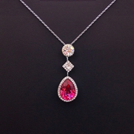 Show details for New Season Red Geometric Pendant Necklace with SGS/ISO Certification