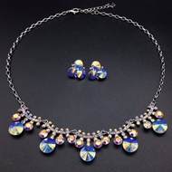 Show details for New Season Colorful Platinum Plated 2 Piece Jewelry Set with Wow Elements