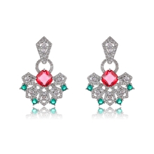 Show details for Pretty Cubic Zirconia Platinum Plated Dangle Earrings