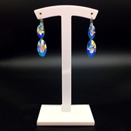 Show details for Eye-Catching Colorful Platinum Plated Huggie Earrings for Ladies