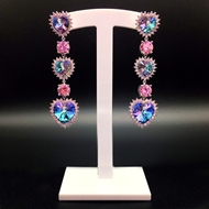 Show details for Designer Platinum Plated Copper or Brass Dangle Earrings with No-Risk Return