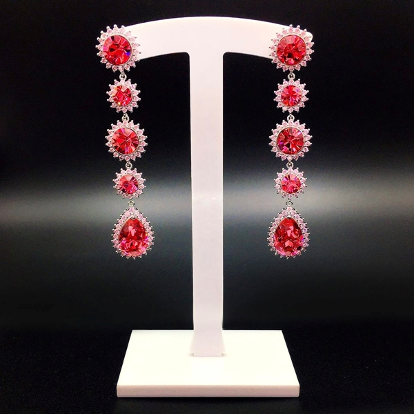 Picture of Great Value Red Party Dangle Earrings with Member Discount