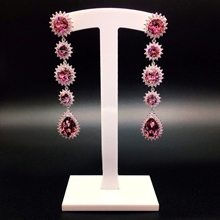 Show details for Designer Platinum Plated Geometric Dangle Earrings with Easy Return