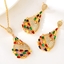 Show details for Bling Geometric Cubic Zirconia 2 Piece Jewelry Set