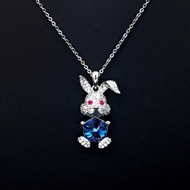 Show details for Bling Animal Swarovski Element Pendant Necklace
