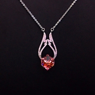 Show details for Copper or Brass Swarovski Element Pendant Necklace From Reliable Factory