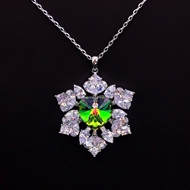 Show details for Party Green Pendant Necklace with Beautiful Craftmanship