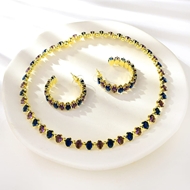Picture of Brand New Colorful Zinc Alloy 2 Piece Jewelry Set with SGS/ISO Certification