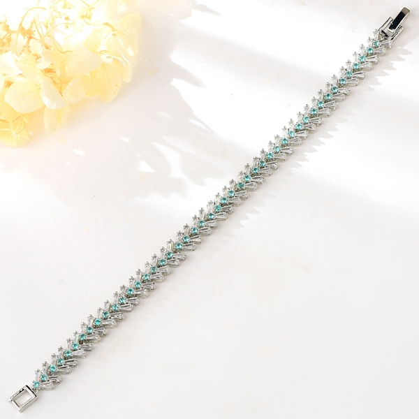 Picture of Great Cubic Zirconia Green Fashion Bracelet