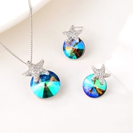 Show details for Unusual Copper or Brass Colorful 2 Piece Jewelry Set