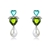 Picture of Eye-Catching Green Platinum Plated Dangle Earrings with Member Discount