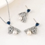 Show details for Good Swarovski Element Bear 2 Piece Jewelry Set