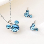 Show details for Eye-Catching Platinum Plated Swarovski Element 2 Piece Jewelry Set with Member Discount