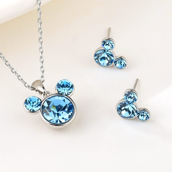 Picture of Eye-Catching Platinum Plated Swarovski Element 2 Piece Jewelry Set with Member Discount
