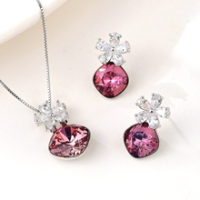 Show details for Copper or Brass Pink 2 Piece Jewelry Set at Great Low Price