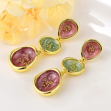 Show details for Delicate Flowers & Plants Colorful Dangle Earrings
