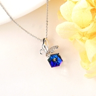 Show details for Wholesale Copper or Brass Platinum Plated Pendant Necklace with No-Risk Return