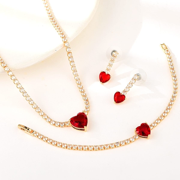 Picture of Party Red 3 Piece Jewelry Set with Fast Shipping