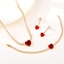 Show details for Party Red 3 Piece Jewelry Set with Fast Shipping