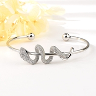 Picture of Most Popular Cubic Zirconia Snake Fashion Bangle