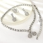 Show details for Purchase Platinum Plated White 4 Piece Jewelry Set Exclusive Online