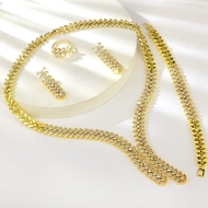 Show details for Popular Cubic Zirconia Party 4 Piece Jewelry Set