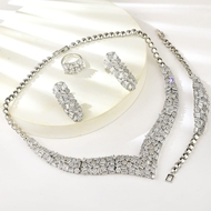Show details for Party Cubic Zirconia 4 Piece Jewelry Set with Fast Shipping
