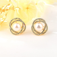 Show details for Impressive White Classic Dangle Earrings with 3~7 Day Delivery