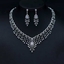 Show details for Designer Platinum Plated White 2 Piece Jewelry Set with Easy Return