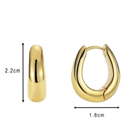 Picture of Charming Gold Plated Copper or Brass Huggie Earrings As a Gift