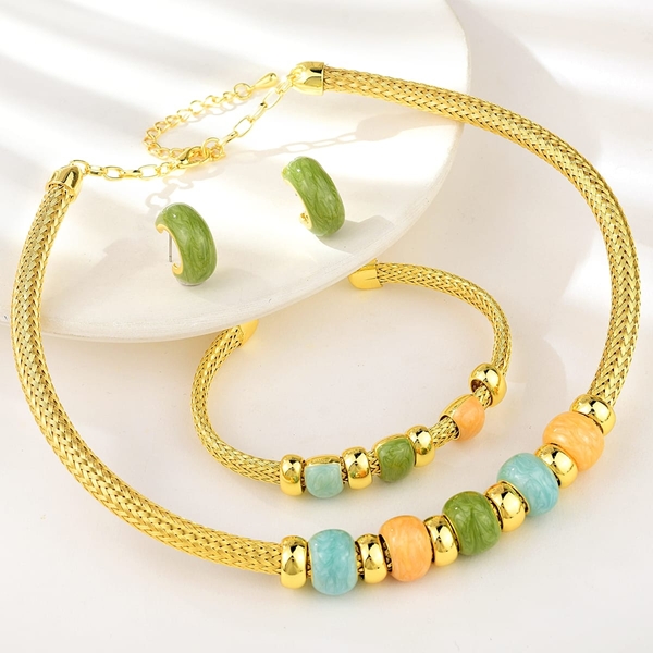 Picture of Great Enamel Classic 3 Piece Jewelry Set