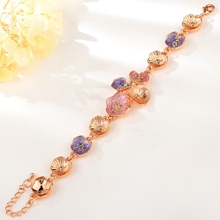 Show details for Fashion Enamel Rose Gold Plated Fashion Bracelet