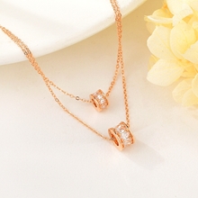 Show details for Unusual Geometric Rose Gold Plated Pendant Necklace