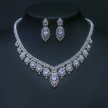 Show details for Shop Platinum Plated Cubic Zirconia 2 Piece Jewelry Set with Wow Elements