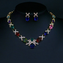 Show details for Good Cubic Zirconia Flowers & Plants 2 Piece Jewelry Set