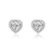 Picture of Funky Love & Heart 925 Sterling Silver Stud Earrings