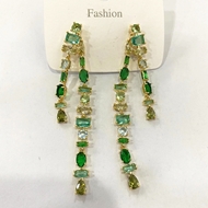 Show details for Good Cubic Zirconia Green Dangle Earrings Show details for Good Cubic Zirconia Green Dangle Earrings