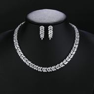 Picture of Trendy Platinum Plated Party 2 Piece Jewelry Set with No-Risk Refund