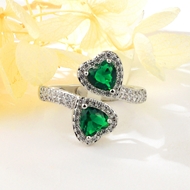 Show details for Impressive Green Cubic Zirconia Fashion Ring with Low MOQ