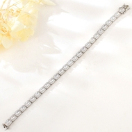 Picture of 925 Sterling Silver Unusual Small White Fashion Bracelet
