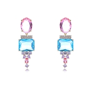 Picture of Unusual Geometric Pink Dangle Earrings