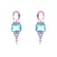 Show details for Unusual Geometric Pink Dangle Earrings
