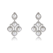 Show details for Popular Artificial Pearl Luxury Dangle Earrings