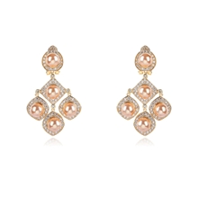 Show details for Party Yellow Dangle Earrings of Original Design