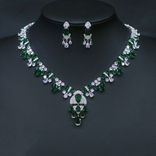 Show details for Fashion Cubic Zirconia Green 2 Piece Jewelry Set