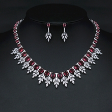 Show details for New Season Red Flowers & Plants 2 Piece Jewelry Set with SGS/ISO Certification