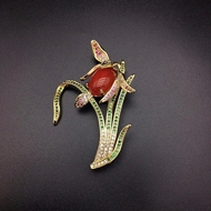 Show details for Copper or Brass Gold Plated Brooche Shopping