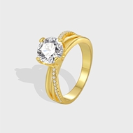 Picture of Hypoallergenic Gold Plated Copper or Brass Fashion Ring with Easy Return